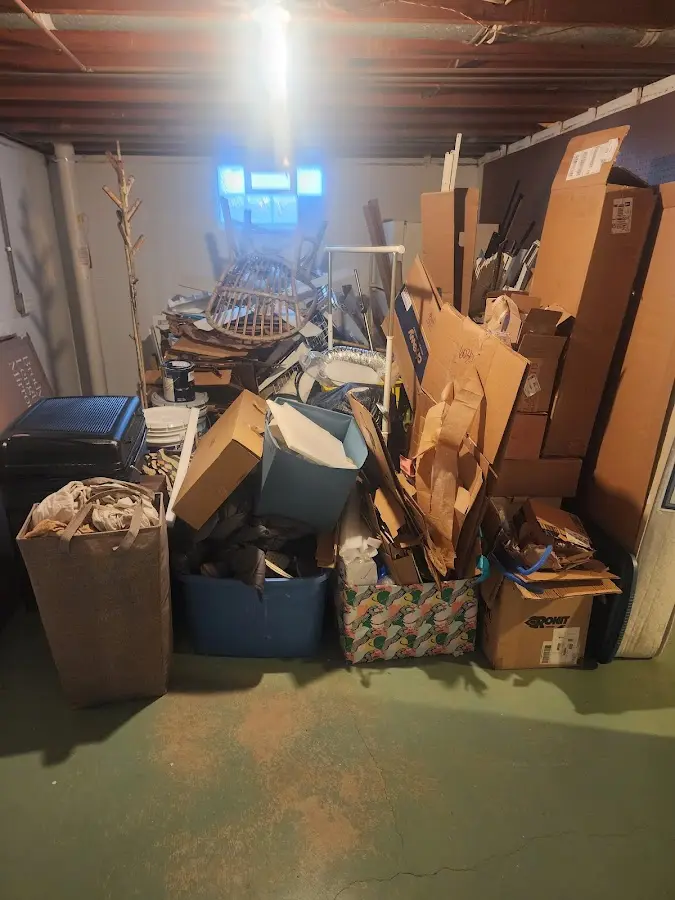 Roll-off dumpster container at job site for Concrete Dumpster Rental in Agawam Town